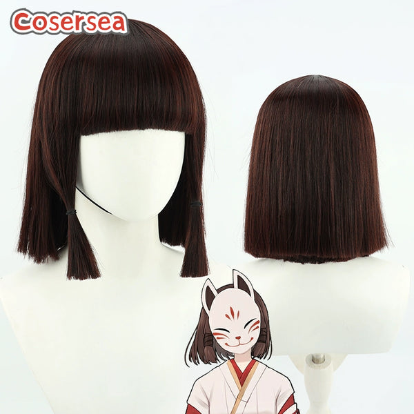 Game Genshin Impact Hanachirusato 30cm Brown Cosplay Wigs