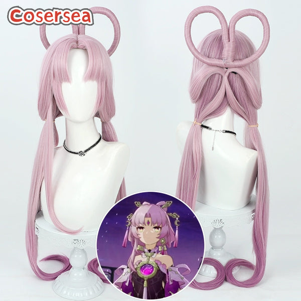 Game Honkai: Star Rail Fu Xuan 100cm Pink Cosplay Wigs