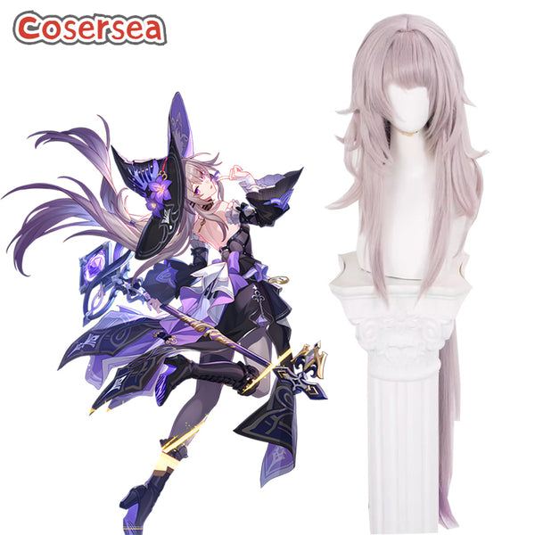 Honkai: Star Rail Sra. Herta 100cm Light Pink Mixed Purple Cosplay Wigs