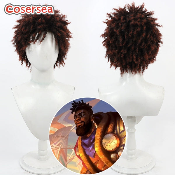 LOL The Pride of Nazumah K'Sante Short Brown Men Cosplay Wigs