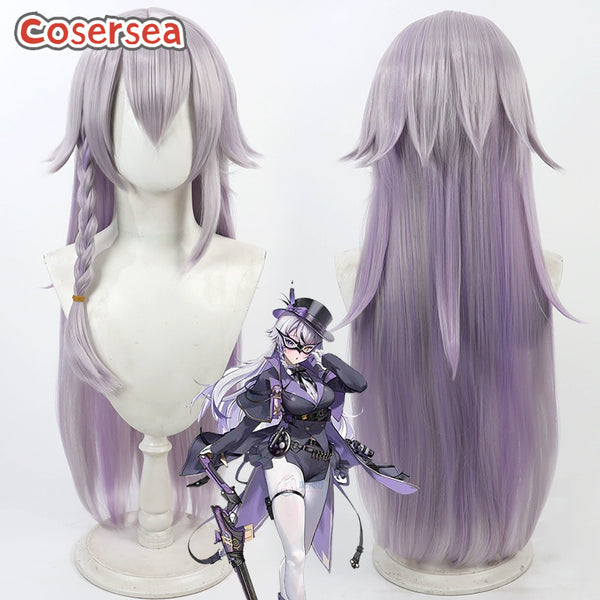 Nikke The Goddess Of Victory Phantom 80cm Silver Gray Mixed Purple Cosplay Wigs