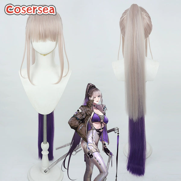 Path to Nowhere Bai Yi 110cm Mixed Color Ponytail Cosplay Wigs