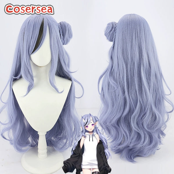 Virtual YouTuber Rindou Mikoto 90cm Blue Mixed Gray Cosplay Wigs