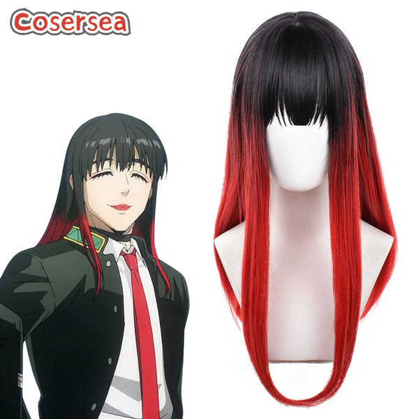 Wind Breaker Tasuku Tsubakino 55cm Black Gradient Red Cosplay Wigs